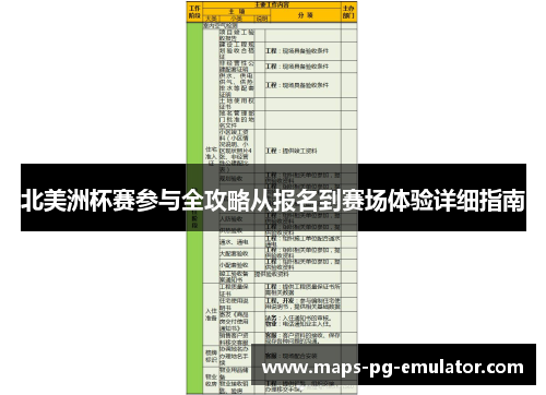 北美洲杯赛参与全攻略从报名到赛场体验详细指南